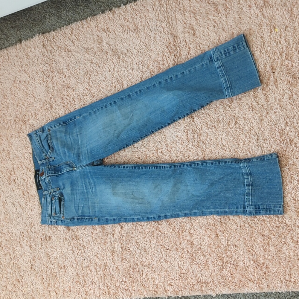 Calvin Rucker Blue Mid Rise Cropped Denim Jeans 2 - Picture 2 of 7